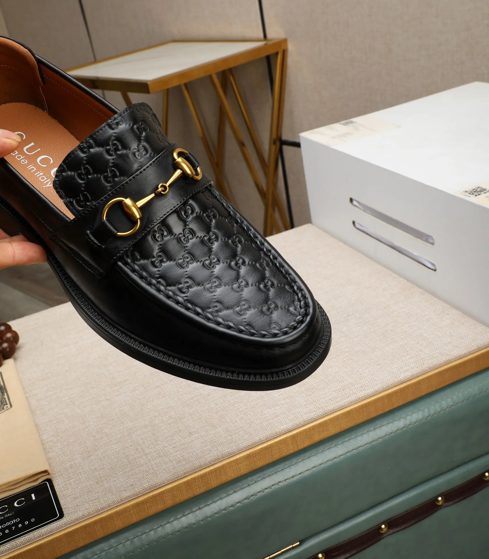 Men's men's shoes💰500📛📛Original (water-dyed cow lining) Gucci GUCCI official website formal shoes🌀 Italian🇮🇹imported cowhide➕top imported water-dyed cowhide lining💋Finely handmade original bottom, the real thing looks better when photographed in person Standard size 38-44
